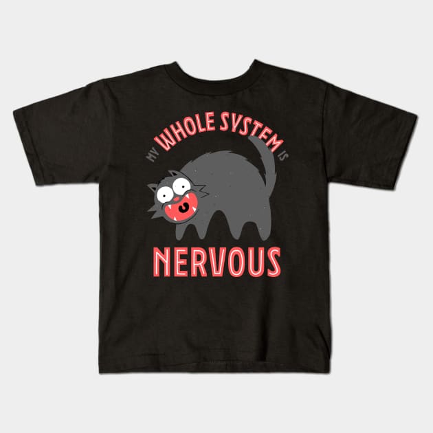 Nervous System Kids T-Shirt by zawitees